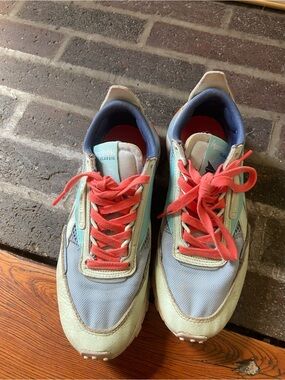 Reebok classic women’s retro Mint Green and Coral Sneakers 6